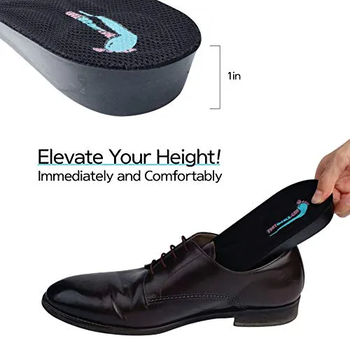 1 Inch Height Increase Insole – Shoe Lift Inserts (US Men's Size 7-11)