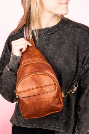20% OFF! Autumn Adventures Guitar Strap Brown Small Sling Bag