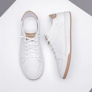 binfenxie  -  New Men Casual Shoes Comfortable Leather Small White Shoes Wear-Resisting Flat Sneakers Fashion Classic Lifestyle Shoes