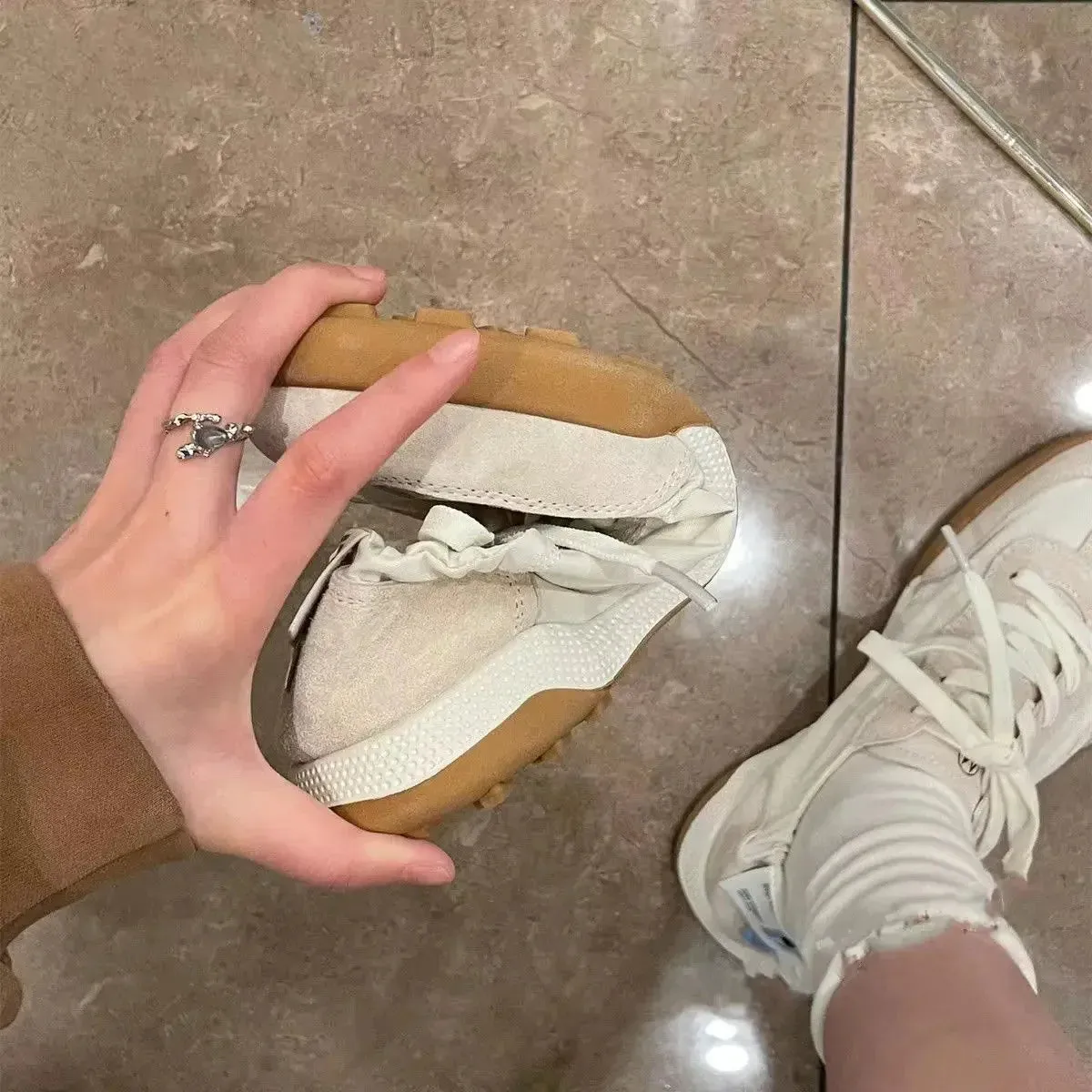 binfenxie  -  Sneakers Women Vulcanize Sports Shoes Casual Flats Spring Summer 2024 Korean Tennis Female Fashion Footwear Vintage Running