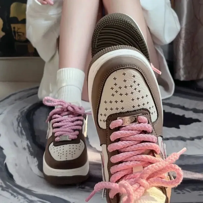 binfenxie  -  Sweet Women Sneakers Cute Autumn Designer Fashion Womens Sports Shoes Niche Korean Style Casual Versatile Female Shoes