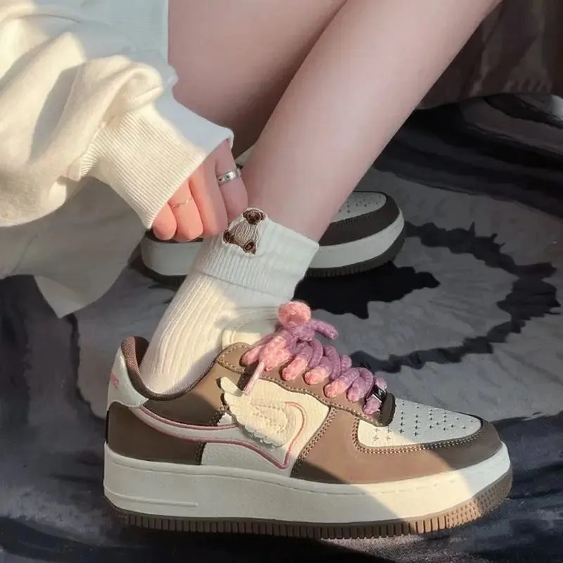 binfenxie  -  Sweet Women Sneakers Cute Autumn Designer Fashion Womens Sports Shoes Niche Korean Style Casual Versatile Female Shoes