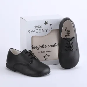 Black Leather Lace Shoes
