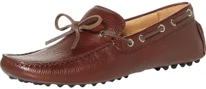 Bloomingdale's Men’s Tie Driver Leather Square Toe Loafers  Color Brown Size 8.5M