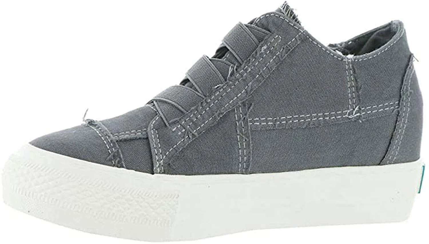 Blowfish Malibu Mamba Blue Tuna Color Washed Canvas Platform Fashion Sneaker