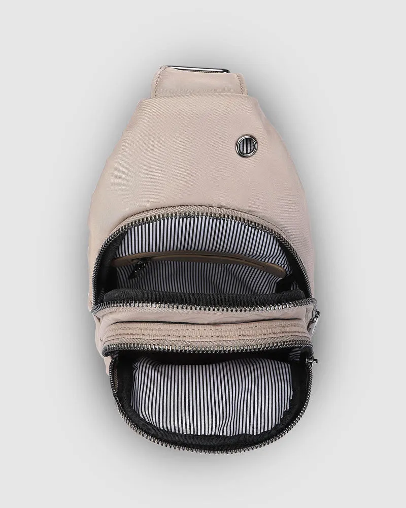 BOYD NYLON SLING BAG BEIGE