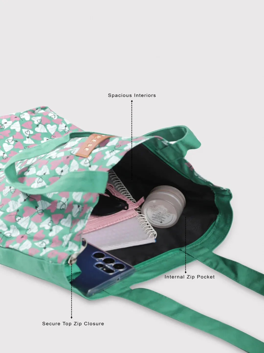 Caprese Amour Tote Medium Light Green