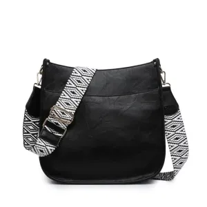 Chloe Crossbody with Guitar Strap | Black