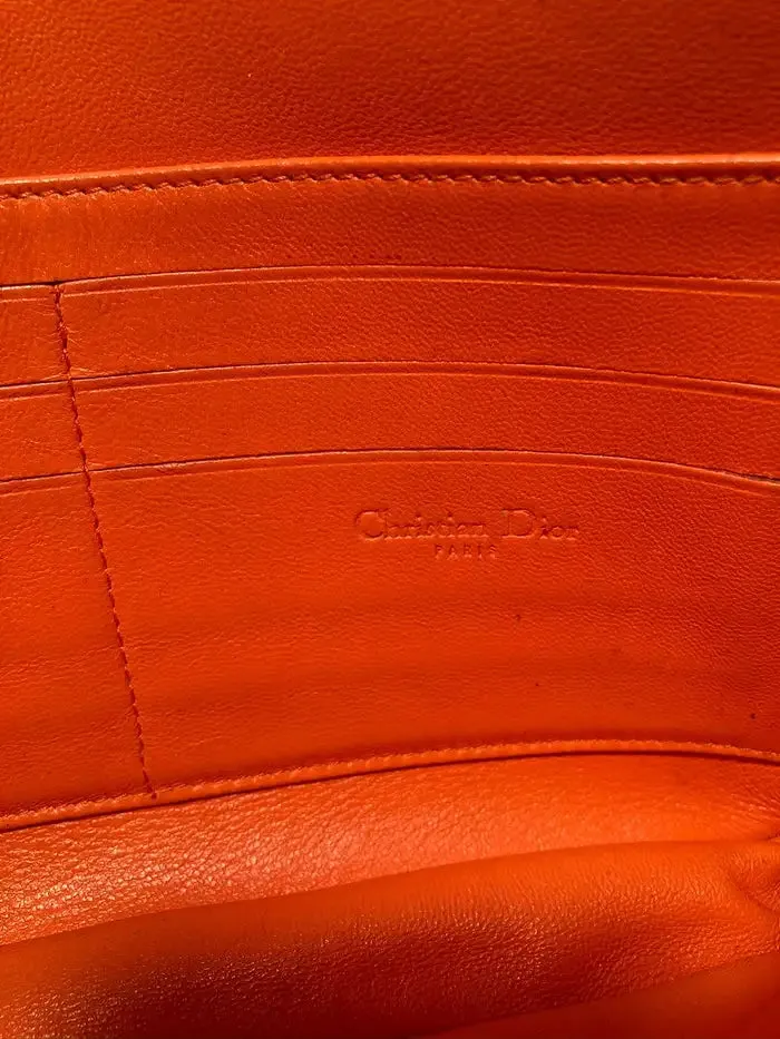 Christian Dior Orange Python Miss Dior Small Flap Bag