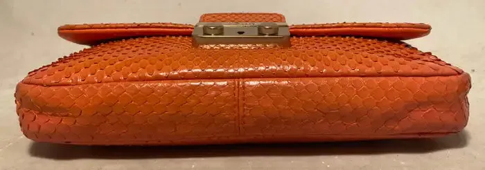Christian Dior Orange Python Miss Dior Small Flap Bag