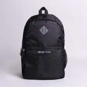 Classic Black Benetton Laptop Backpack