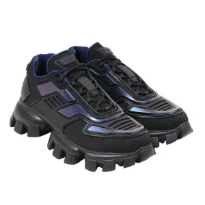 Cloudbust Thunder Uk7 US8 Black Blue Technical Fabric Low Top Sneakers