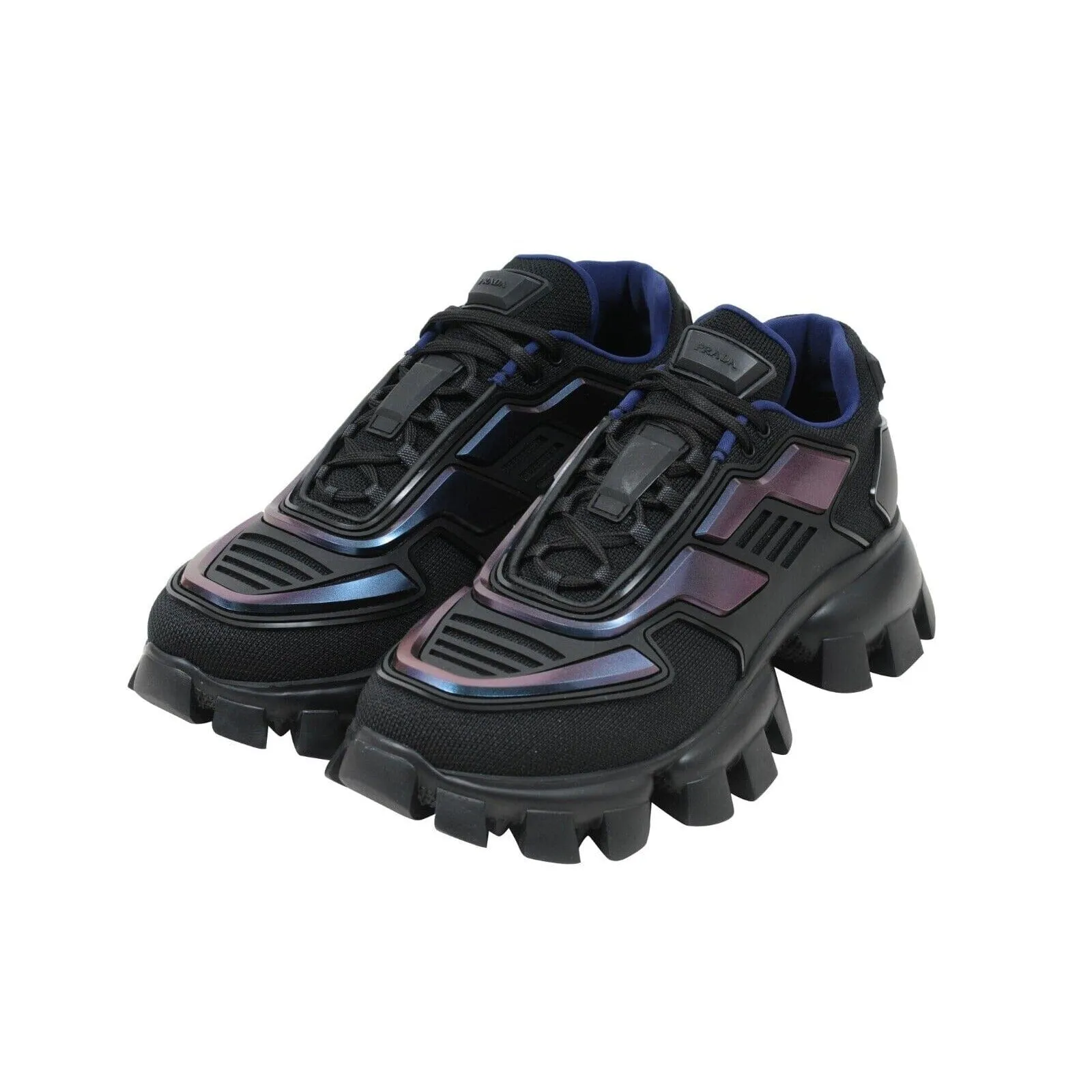 Cloudbust Thunder Uk7 US8 Black Blue Technical Fabric Low Top Sneakers