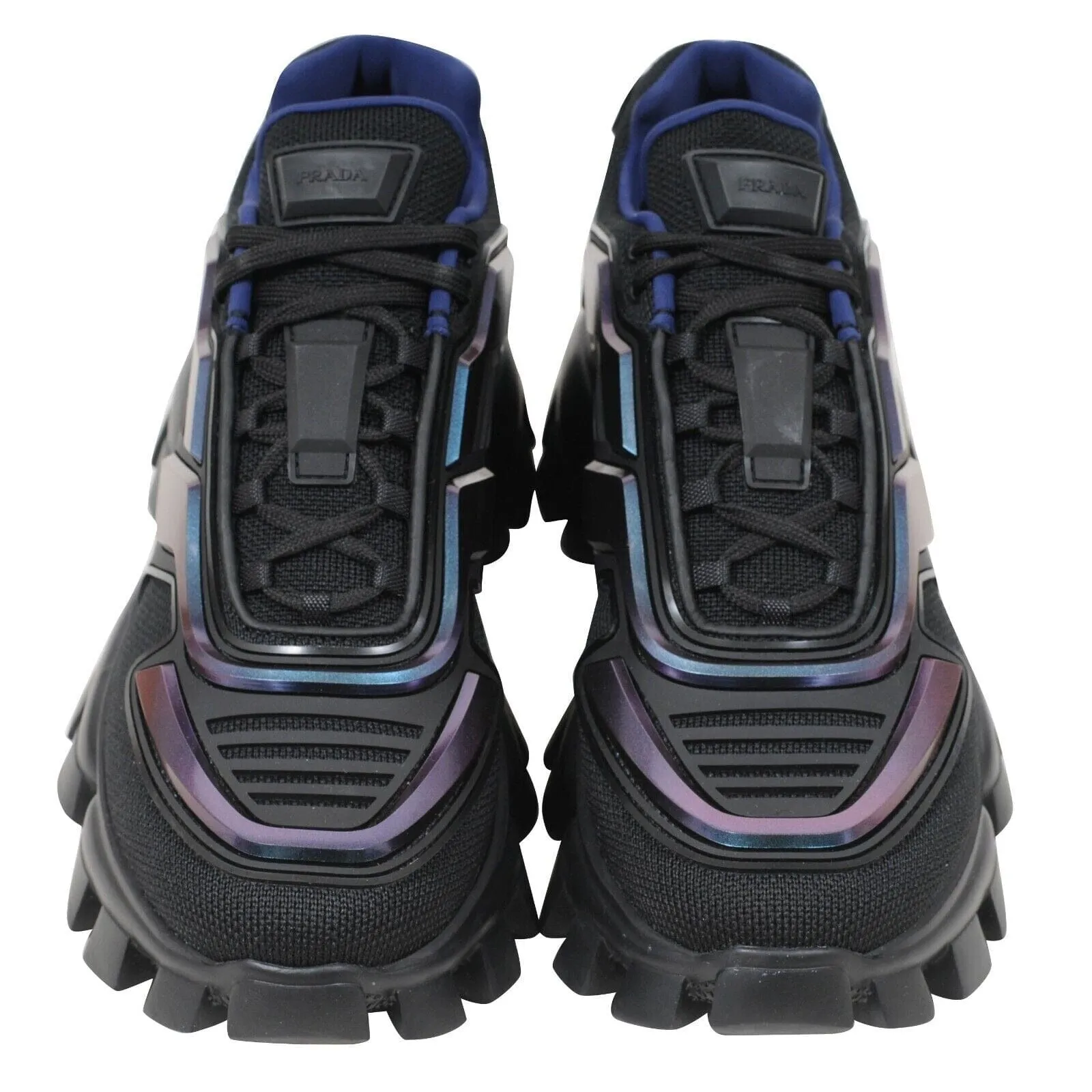Cloudbust Thunder Uk7 US8 Black Blue Technical Fabric Low Top Sneakers