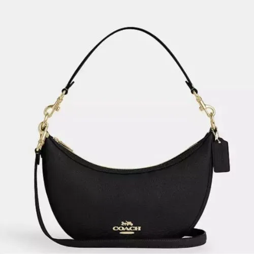 Coach Aria Shoulder/Crossbody CO996 Leather Bag In Gold/Black