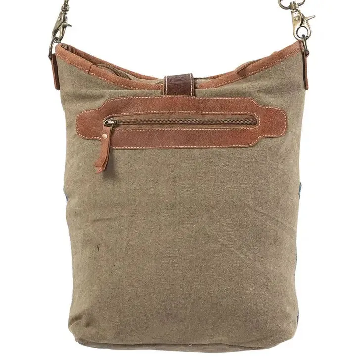 Cross Over to Style Fur/Leather Rug Crossbody Bag