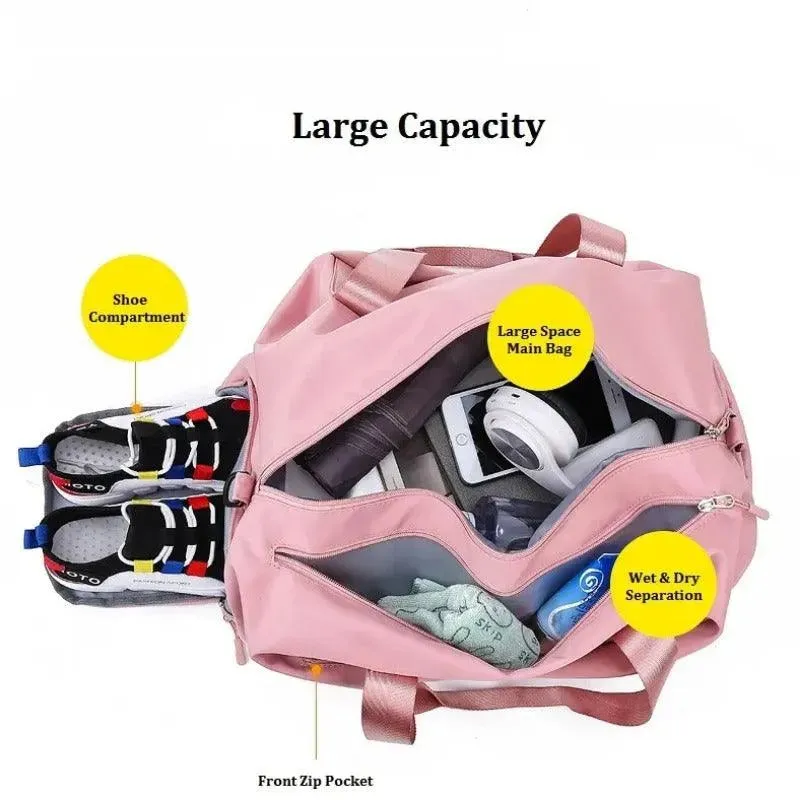Dance Travel Bag Duffel Dance Bag with Waterproof Design and Dry Wet Separation for Fitness and Training