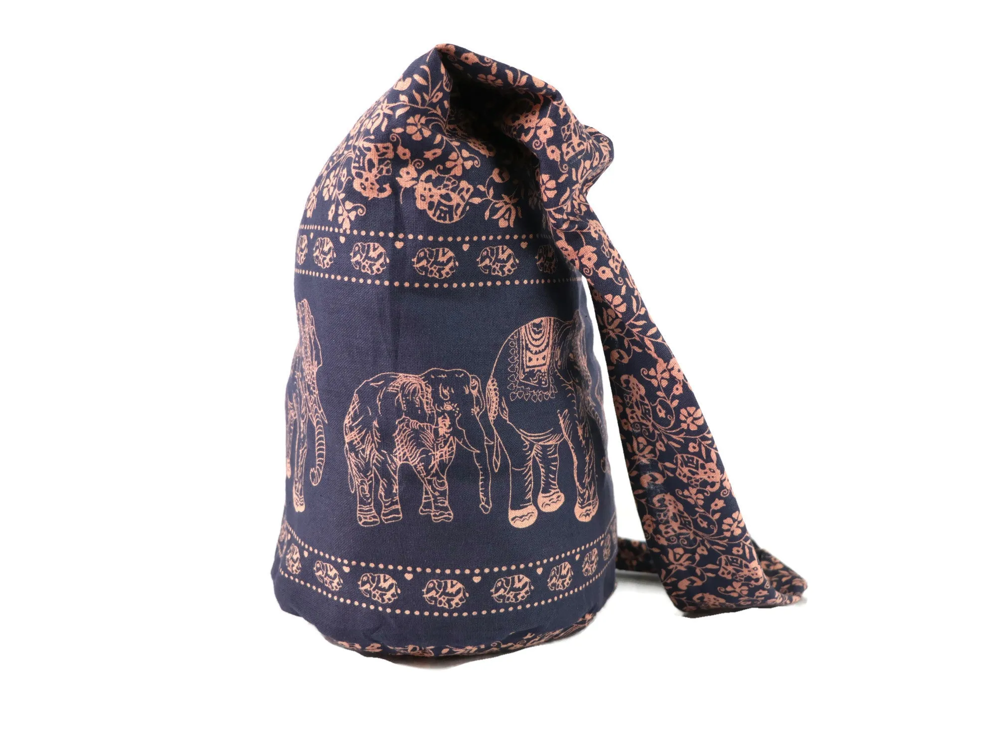 Elephant Hobo purses tote Shoulder Crossbody Bag Hippie Cotton Sling Bags