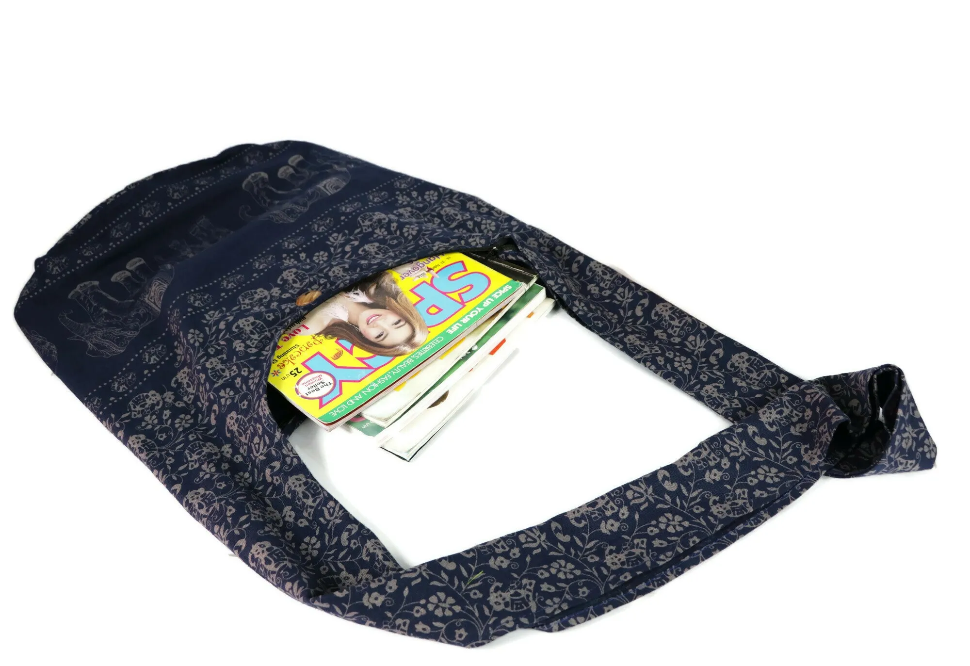 Elephant Hobo purses tote Shoulder Crossbody Bag Hippie Cotton Sling Bags