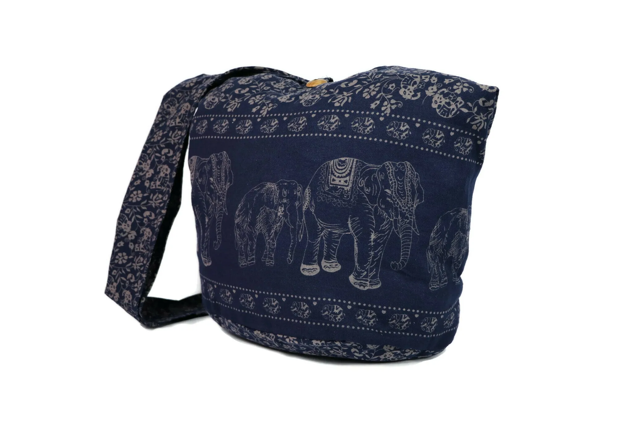 Elephant Hobo purses tote Shoulder Crossbody Bag Hippie Cotton Sling Bags