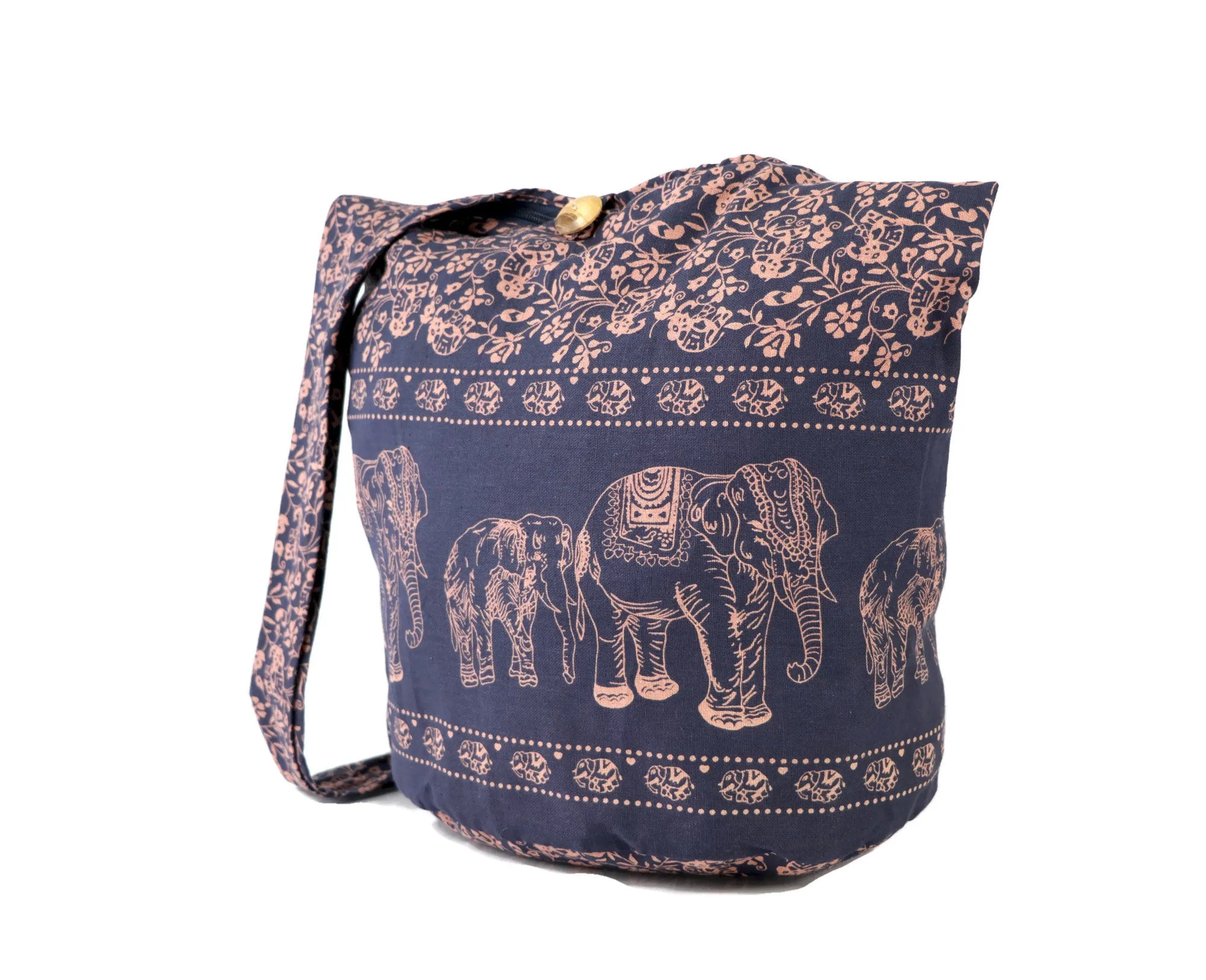 Elephant Hobo purses tote Shoulder Crossbody Bag Hippie Cotton Sling Bags