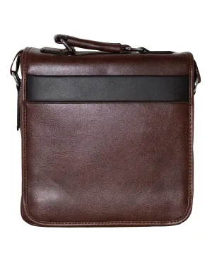 Fino HX-622 Unisex Luxurious Classic Faux Leather Sling Bag - Brown