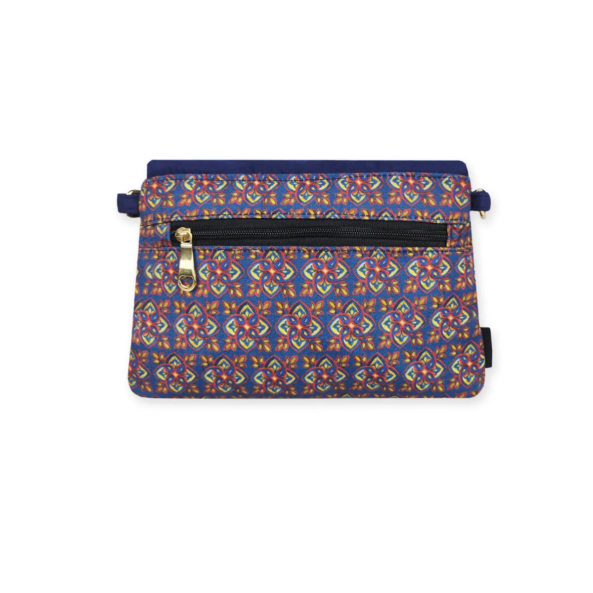 Flap Tassel Sling Bag- Blue Knot
