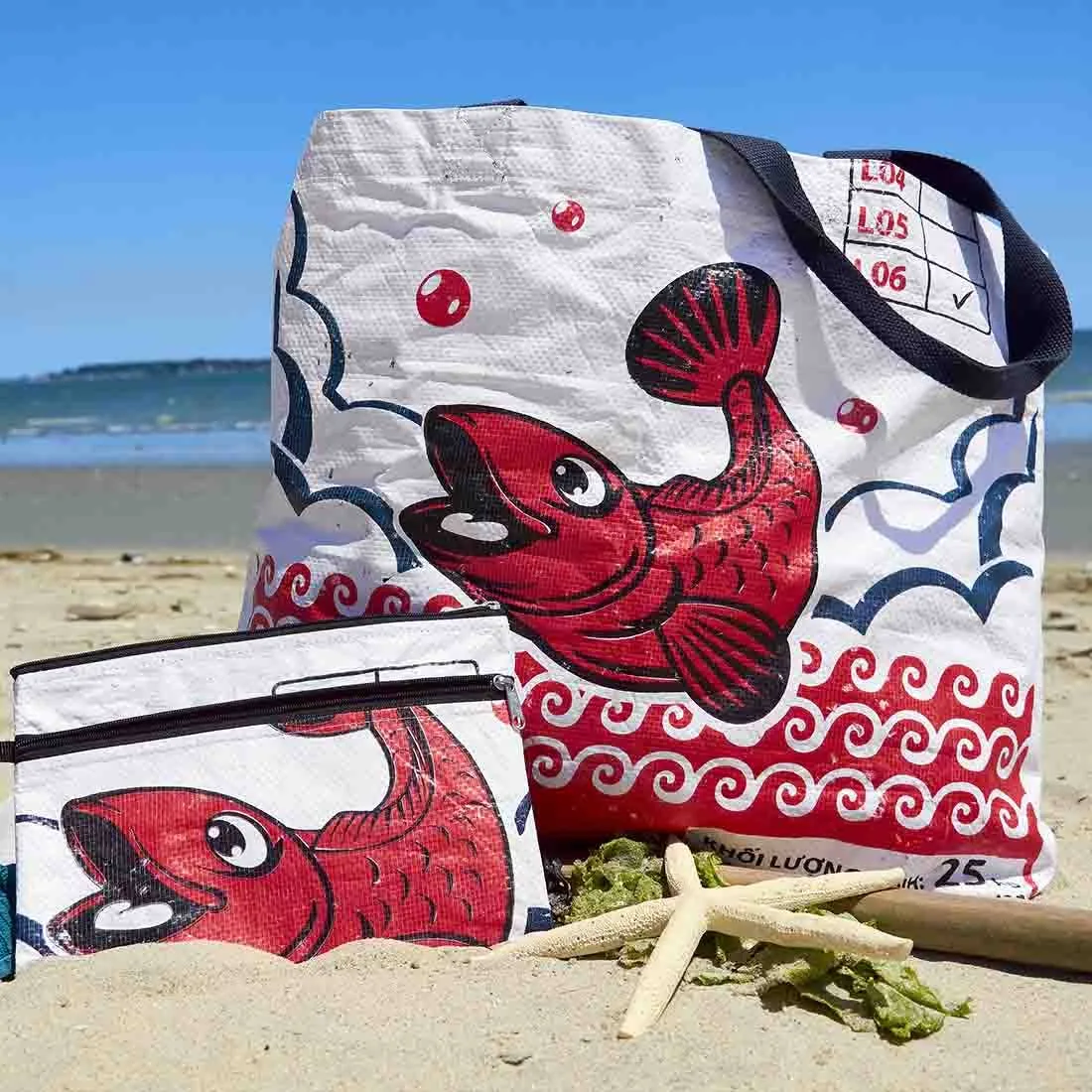 Fun Fish Recycled Shopping Tote