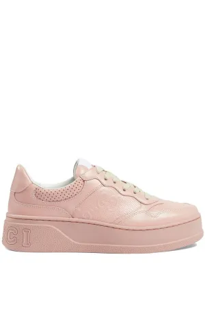 GG Embossed-logo Leather Sneakers