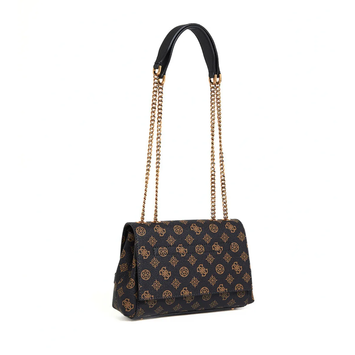 GUESS SESTRI Monogram Convertible Crossbody Bag - BRN