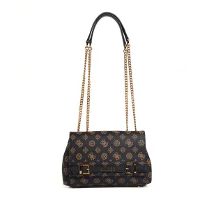 GUESS SESTRI Monogram Convertible Crossbody Bag - BRN