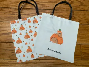 Hershey Guinea Pig Halloween Pumpkin Tote Bags
