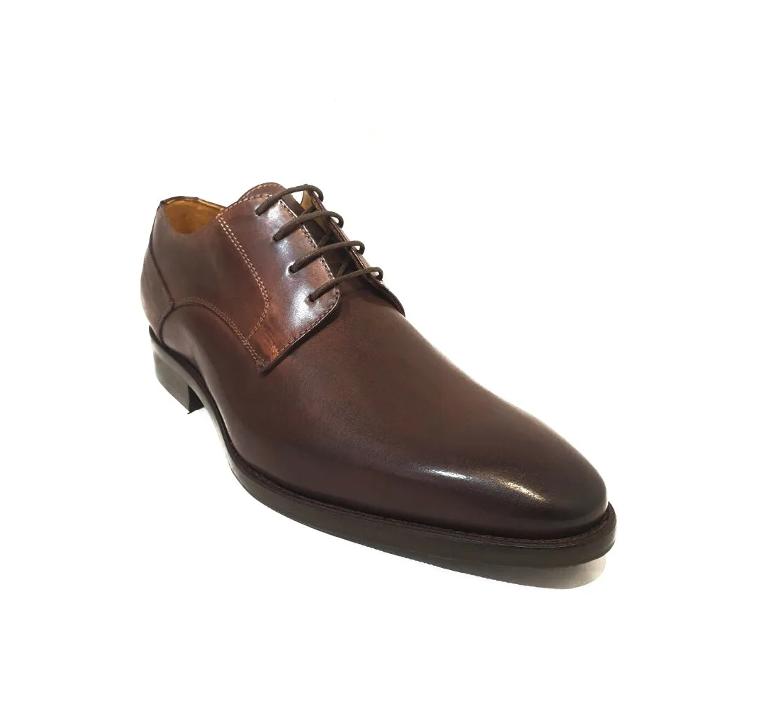 Imaschi Gold 2867B Vitello Brandy Brown 4 Eyelet Shoe Made In Italy