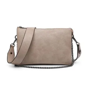 Izzy Crossbody Bag with Chain Strap | Beige