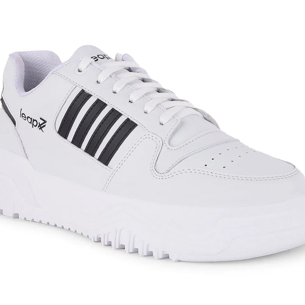 Leap7x Casual White Lacing Sneakers For Men JAXER-1E By Liberty