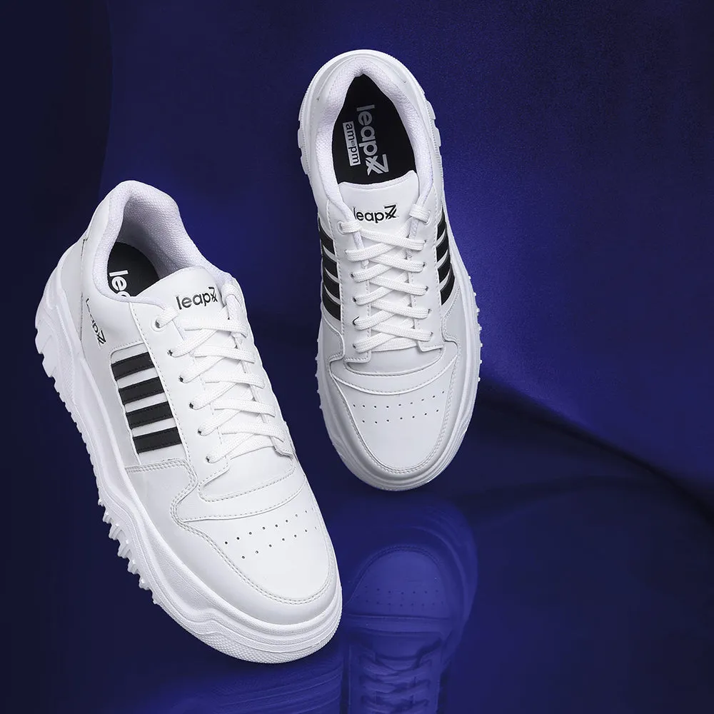 Leap7x Casual White Lacing Sneakers For Men JAXER-1E By Liberty