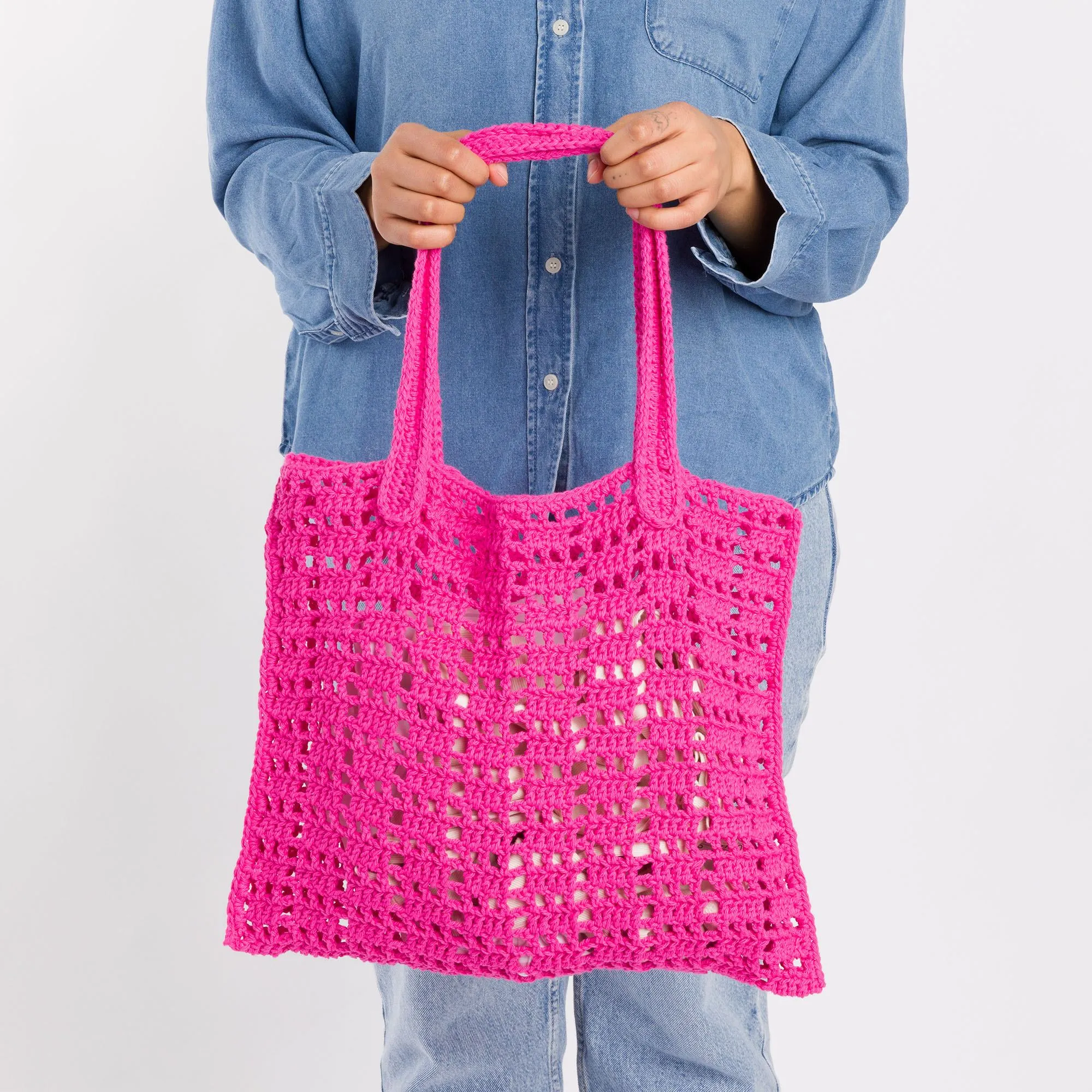 Lily Fresh Mesh Crochet Tote Bag