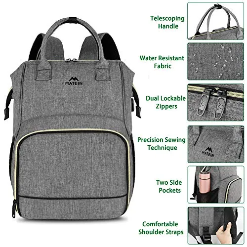 Lunch Backpack, Insulated Cooler Backpack Lunch Box Laptop Backpack with USB Port for Women Men,Water Resistant Leak-proof Lunch Bag Tote for School Work Hiking Beach Picnic Trip Fits 15.6 Inch Laptop