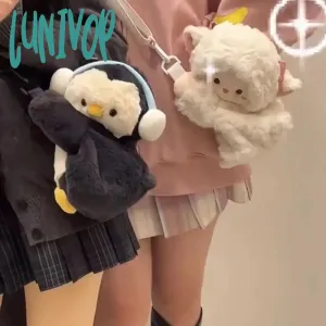 Lunivop Cute Womens Shoulder Bag Plush Fluffy Sheep Doll Casual Fashion Crossbody Bag Kawaii All-match Female Korean Popular Bag