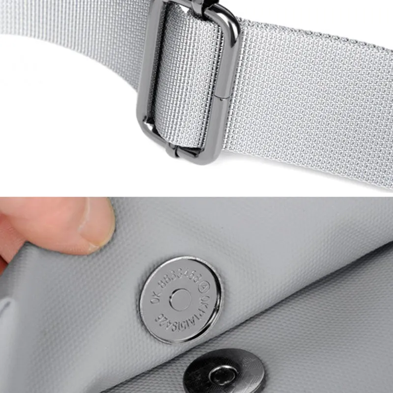 Men Large Capacity Multi-pocket Waterproof Chest Bag Casual Sport USB Charging Crossbody Shoulder Bag