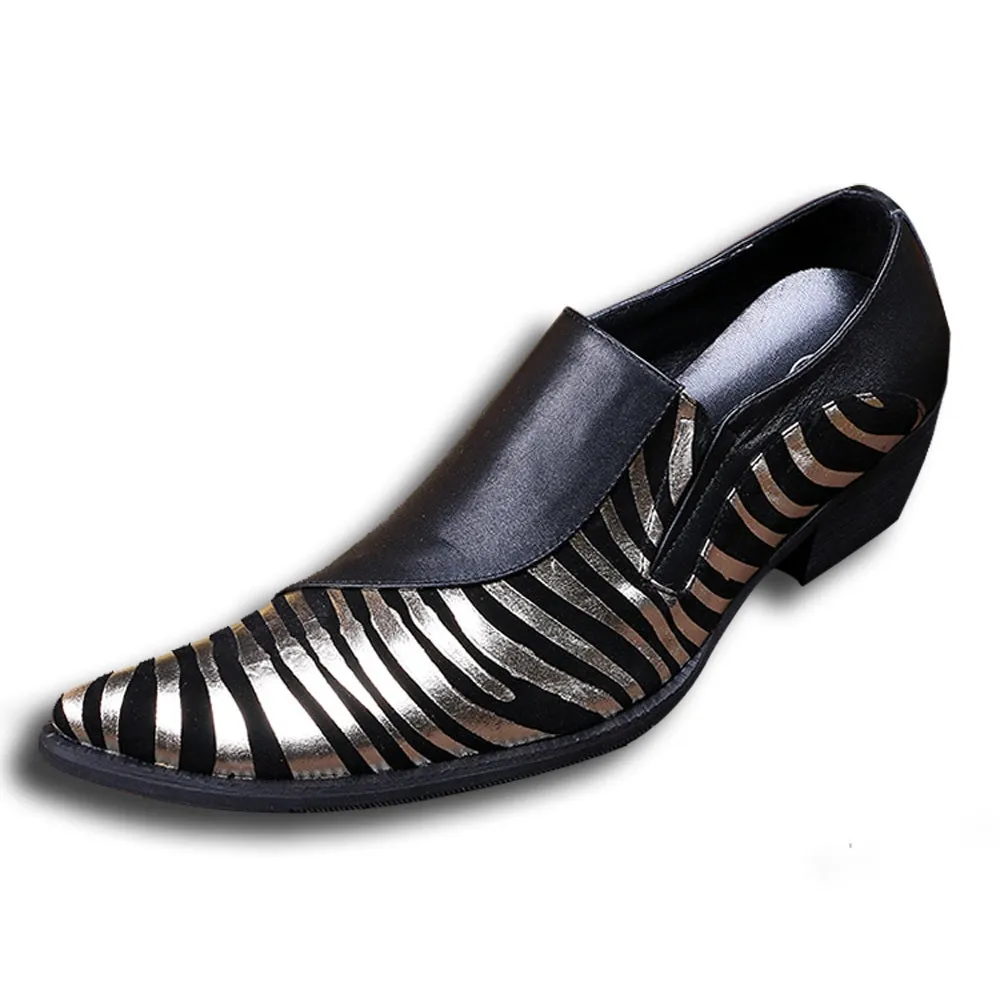 Men Pointed Two Tones Low Heel Oxford Shoes