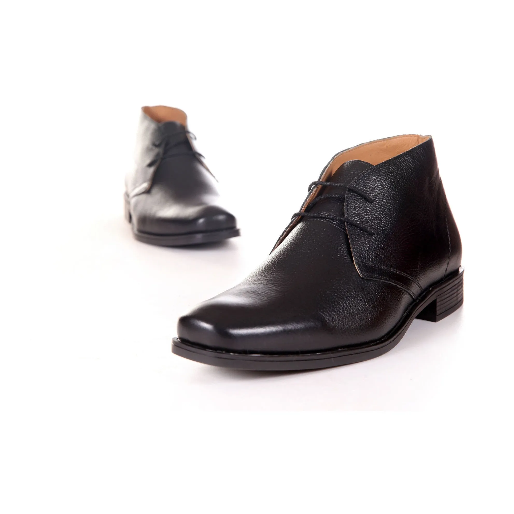Men's Genuine Leather Casual Black Shoes by ENAAF #CLGS08BLK