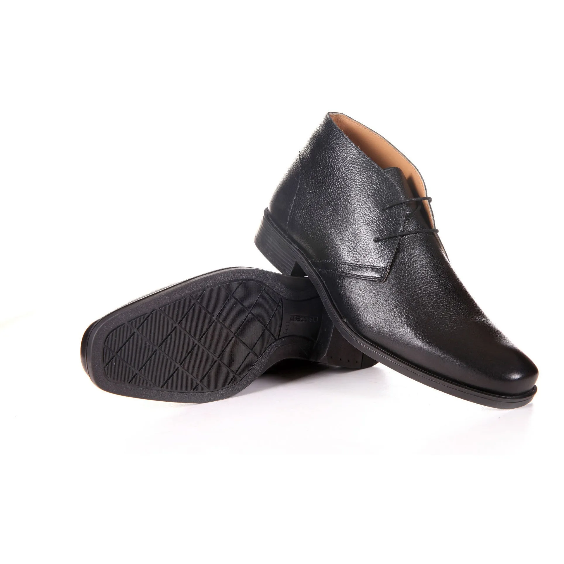 Men's Genuine Leather Casual Black Shoes by ENAAF #CLGS08BLK