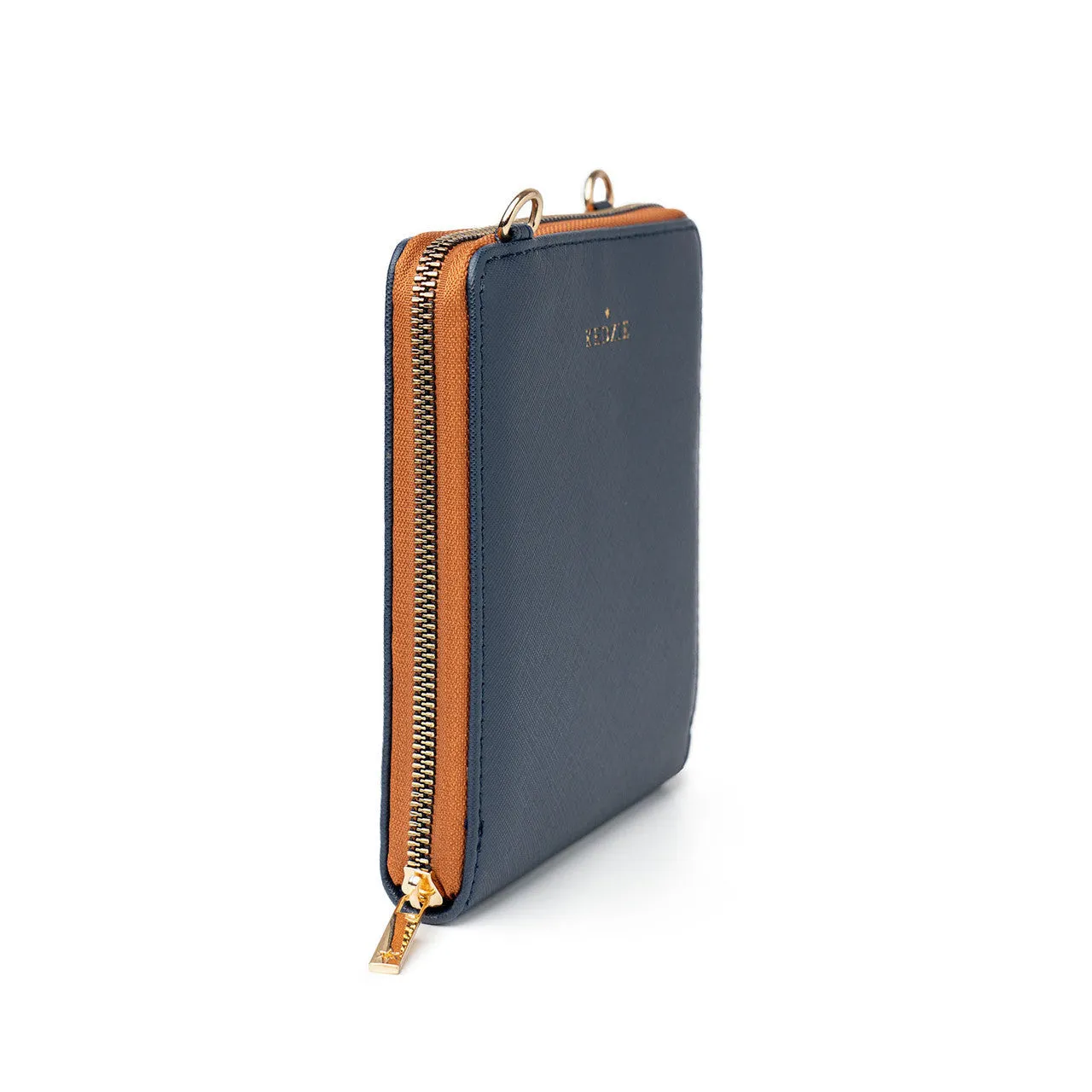 Mini Vegan Leather Crossbody Bag - Navy