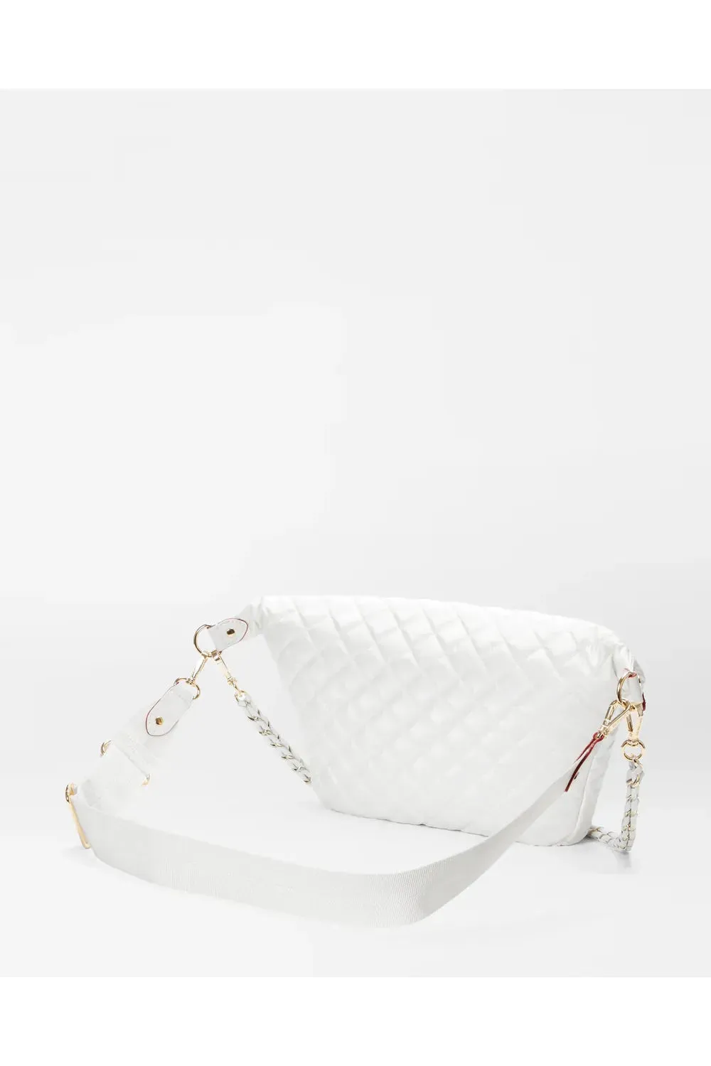 MZ Wallace Crosby Crossbody Sling Bag 1267C1602 | Pearl Metallic