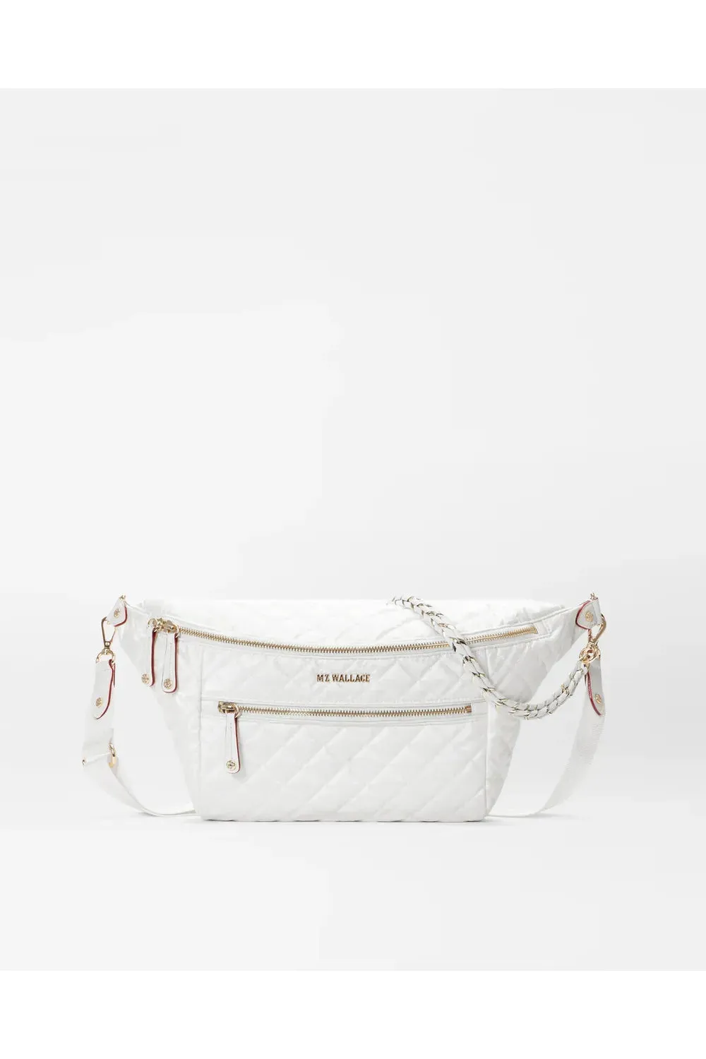 MZ Wallace Crosby Crossbody Sling Bag 1267C1602 | Pearl Metallic