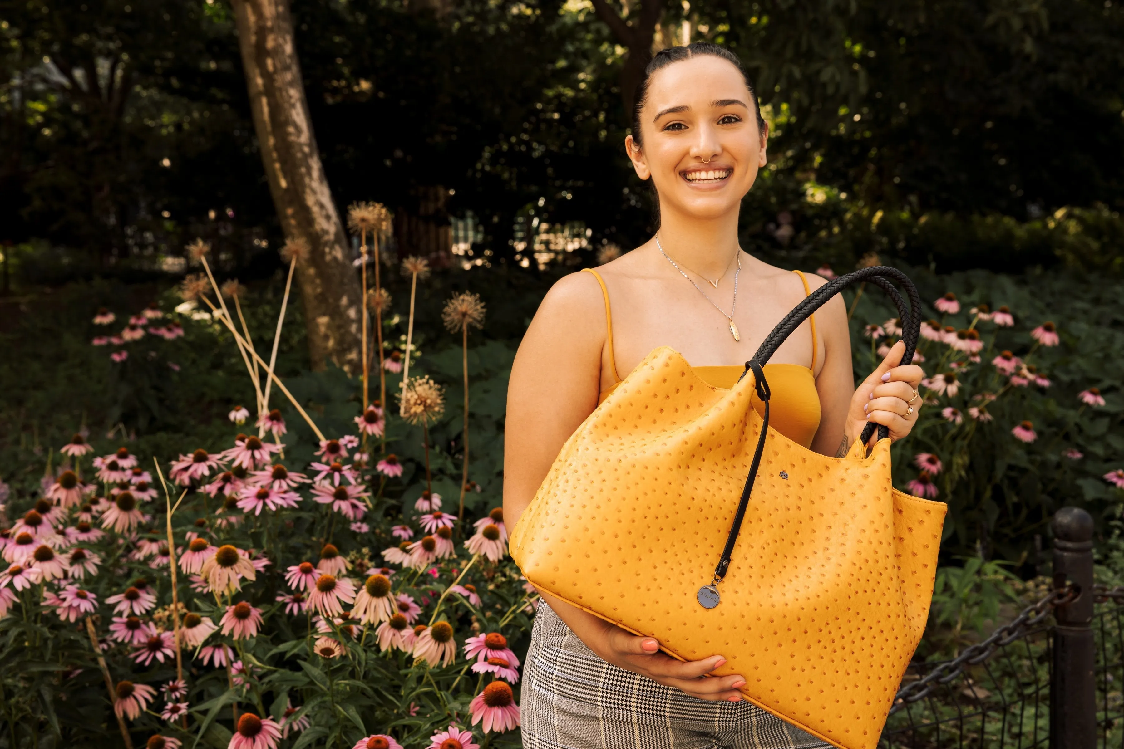 Naomi - Cherry Vegan Leather Tote Bag
