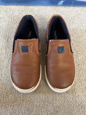 Nautica brown slip ons Size 10 - size Shoes:      10 & 10.5 (Little Kid)