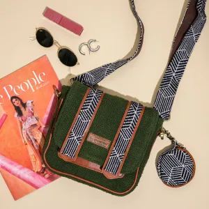 Olive Saddle sling bag