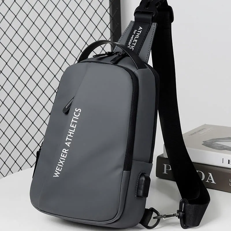 Outing Men's Shoulder Bag Multilayer Casual Messenger Bag